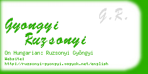 gyongyi ruzsonyi business card