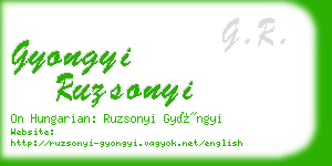 gyongyi ruzsonyi business card